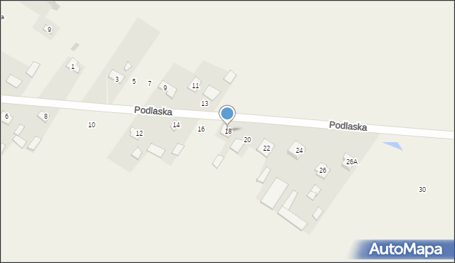 Niwiski, Podlaska, 18, mapa Niwiski