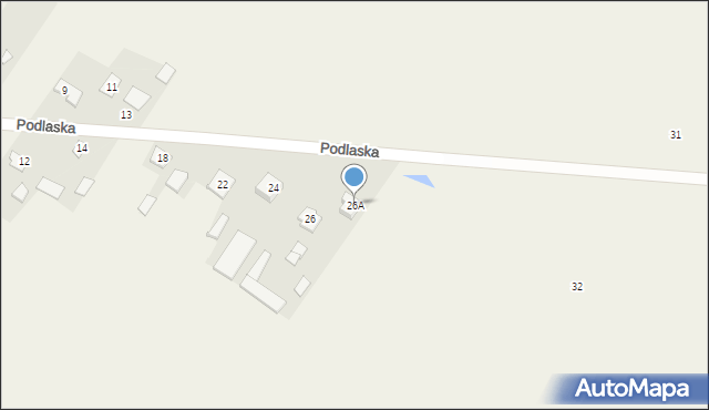 Niwiski, Podlaska, 26A, mapa Niwiski