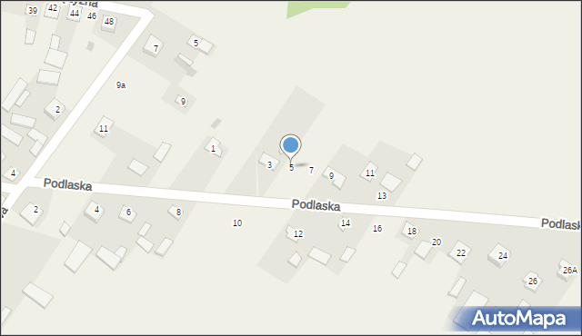 Niwiski, Podlaska, 5, mapa Niwiski
