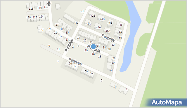 Nochowo, Podgaje, 14, mapa Nochowo