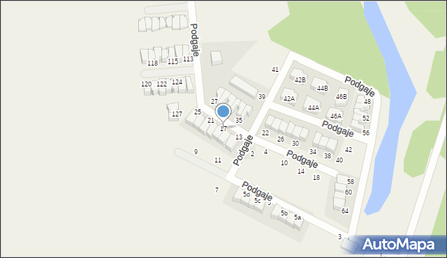 Nochowo, Podgaje, 17, mapa Nochowo