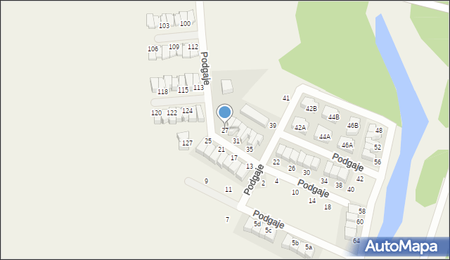 Nochowo, Podgaje, 27, mapa Nochowo