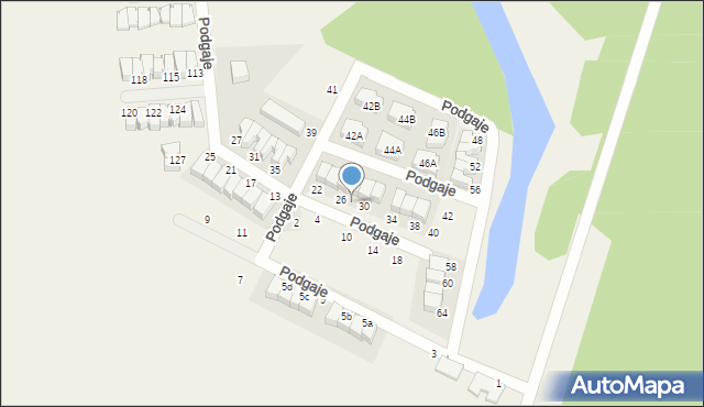 Nochowo, Podgaje, 28, mapa Nochowo