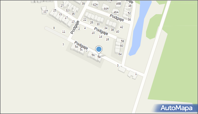 Nochowo, Podgaje, 5a, mapa Nochowo