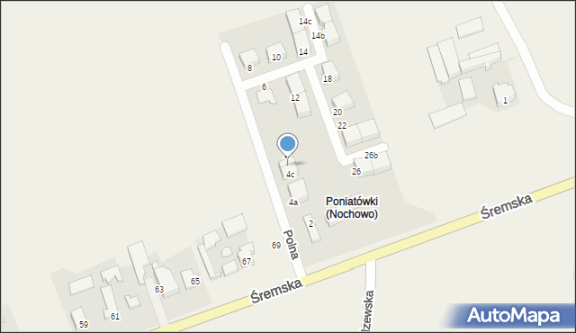 Nochowo, Polna, 4d, mapa Nochowo