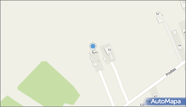 Nowa Dąbrowa, Podlas, 70, mapa Nowa Dąbrowa