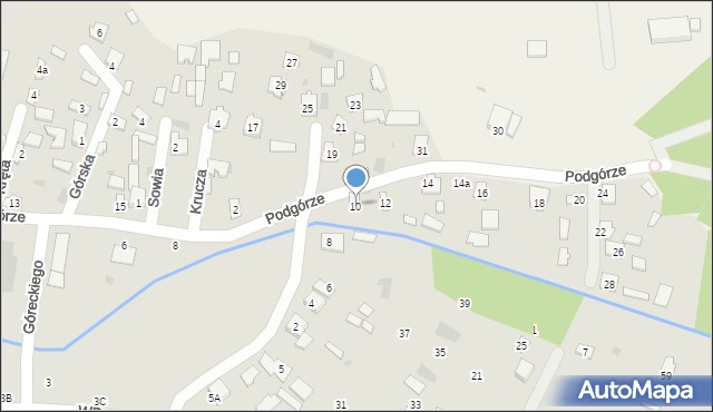 Nowa Dęba, Podgórze, 10, mapa Nowa Dęba