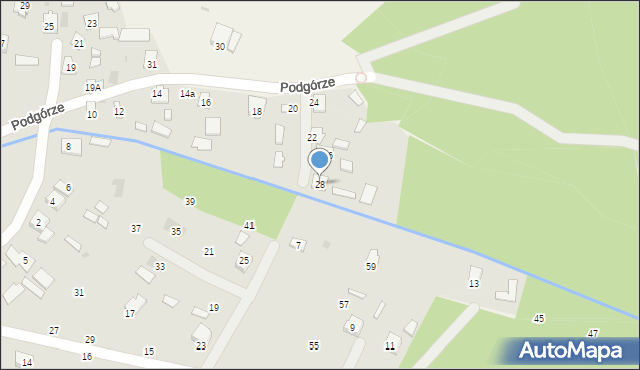 Nowa Dęba, Podgórze, 28, mapa Nowa Dęba