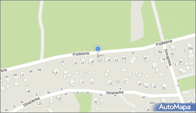 Nowa Dęba, Podleśna, 18, mapa Nowa Dęba