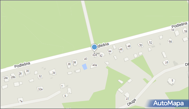 Nowa Dęba, Podleśna, 42a, mapa Nowa Dęba