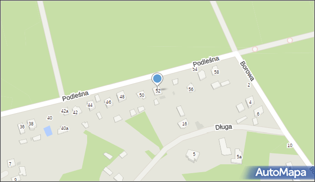 Nowa Dęba, Podleśna, 52, mapa Nowa Dęba