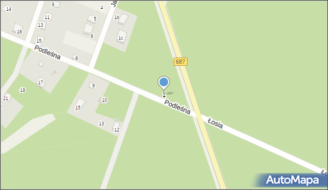 Nowa Łuka, Podleśna, 2, mapa Nowa Łuka