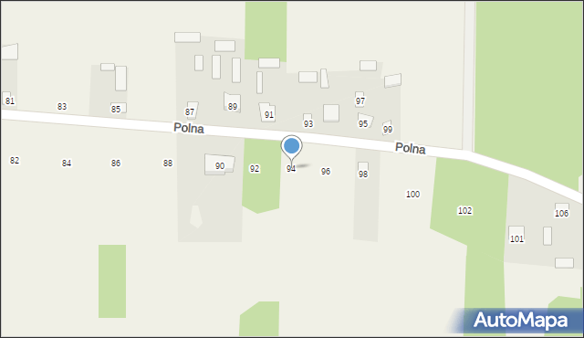 Nowa Osuchowa, Polna, 94, mapa Nowa Osuchowa
