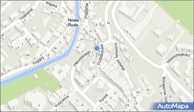Nowa Ruda, Podjazdowa, 2d, mapa Nowa Ruda