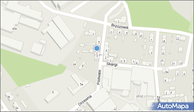 Nowa Sól, Podwale, 1, mapa Nowa Sól