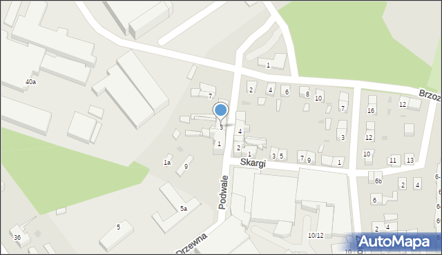 Nowa Sól, Podwale, 3, mapa Nowa Sól