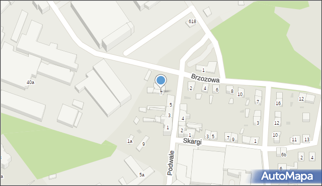 Nowa Sól, Podwale, 7, mapa Nowa Sól