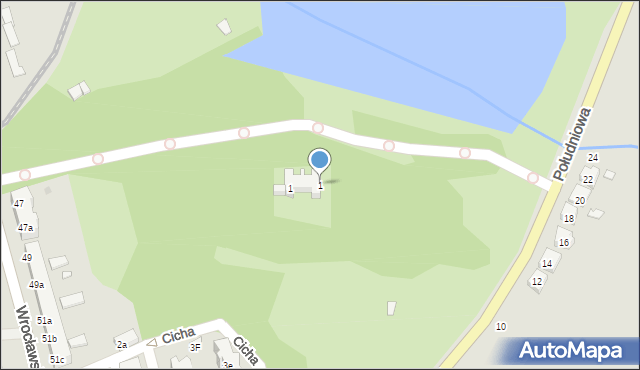 Nowa Sól, Południowa, 1, mapa Nowa Sól