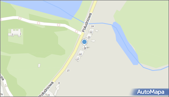 Nowa Sól, Południowa, 16, mapa Nowa Sól