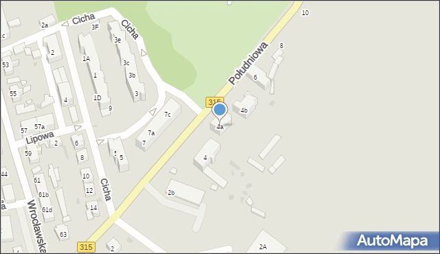 Nowa Sól, Południowa, 4a, mapa Nowa Sól