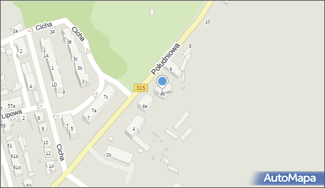 Nowa Sól, Południowa, 4b, mapa Nowa Sól