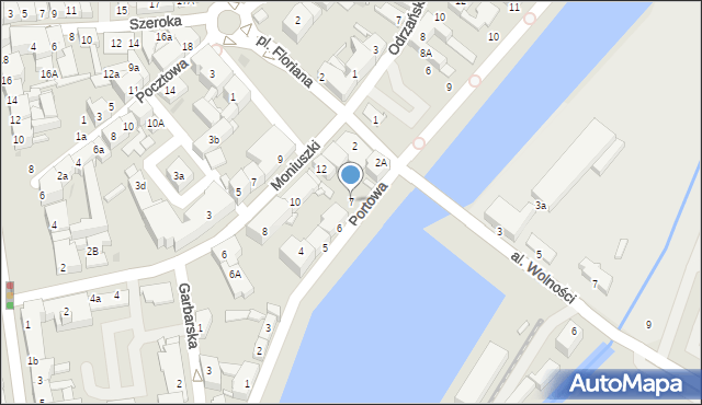 Nowa Sól, Portowa, 7, mapa Nowa Sól