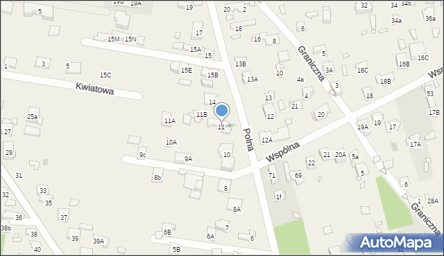 Nowa Wieś, Polna, 11, mapa Nowa Wieś