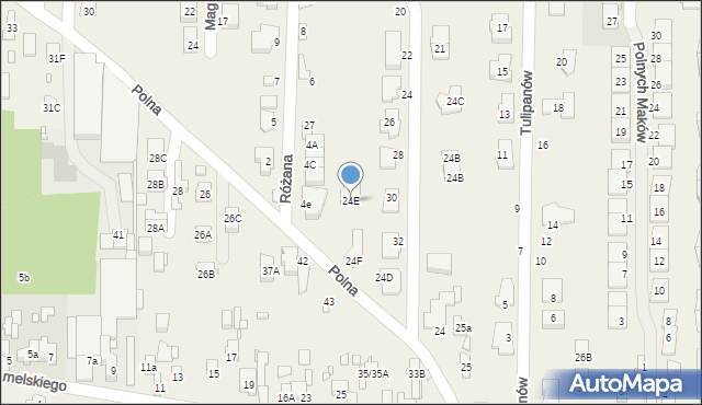 Nowa Wieś, Polna, 24E, mapa Nowa Wieś
