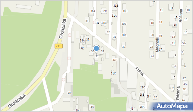 Nowa Wieś, Polna, 35, mapa Nowa Wieś