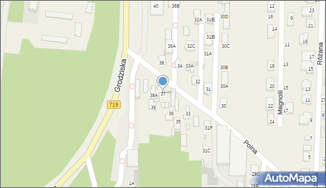 Nowa Wieś, Polna, 37, mapa Nowa Wieś