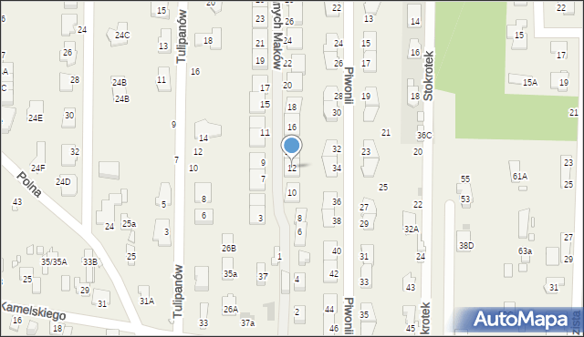 Nowa Wieś, Polnych Maków, 12, mapa Nowa Wieś