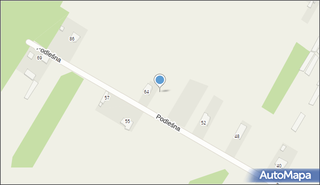Nowa Wieś, Podleśna, 62, mapa Nowa Wieś