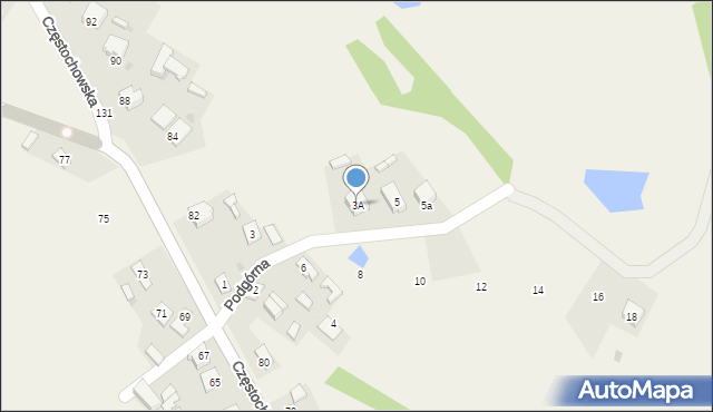 Nowa Wieś, Podgórna, 3A, mapa Nowa Wieś