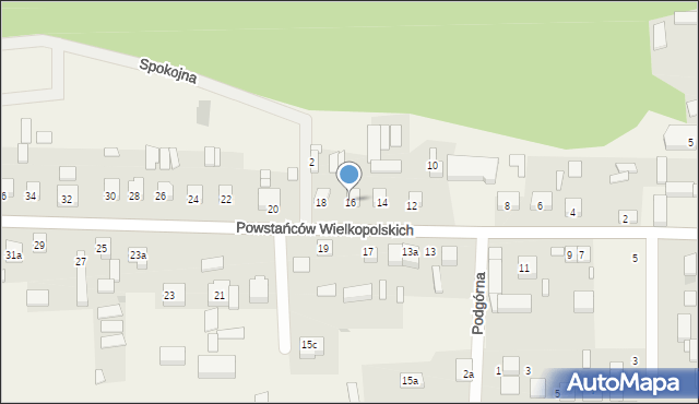 Nowa Wieś, Powstańców Wielkopolskich, 16, mapa Nowa Wieś