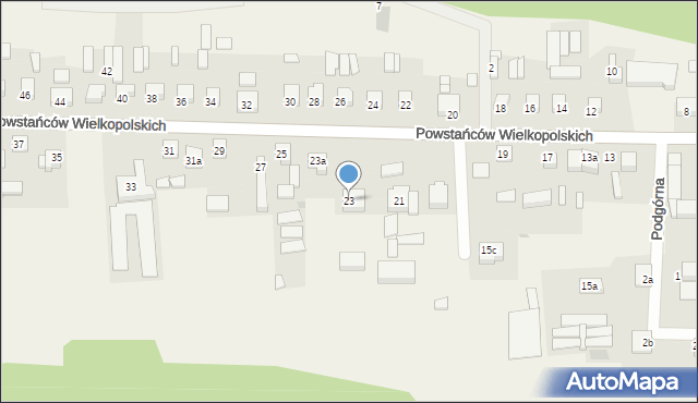 Nowa Wieś, Powstańców Wielkopolskich, 23, mapa Nowa Wieś