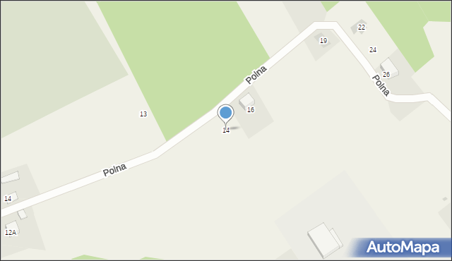 Nowa Wieś Ełcka, Polna, 14, mapa Nowa Wieś Ełcka