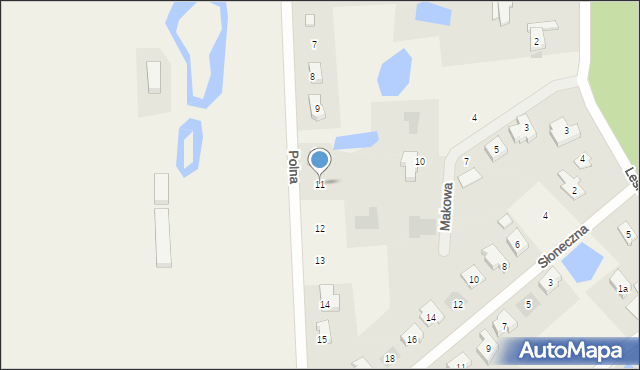 Nowa Wieś Rzeczna, Polna, 11, mapa Nowa Wieś Rzeczna