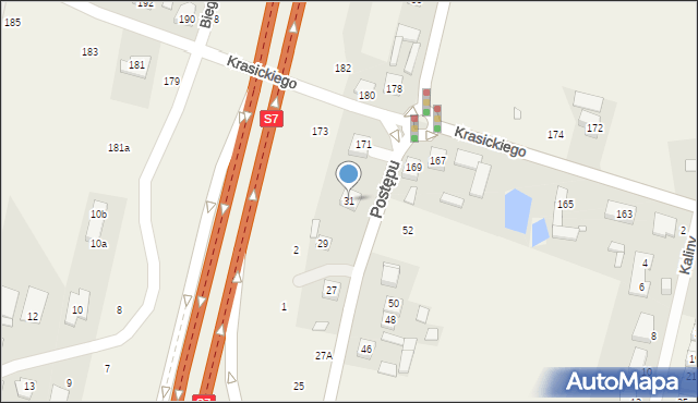 Nowa Wola, Postępu, 31, mapa Nowa Wola