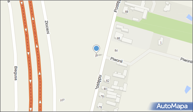 Nowa Wola, Postępu, 37, mapa Nowa Wola