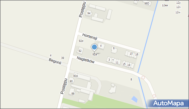 Nowa Wola, Postępu, 92a, mapa Nowa Wola