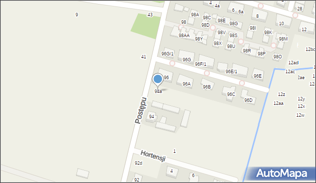 Nowa Wola, Postępu, 94a, mapa Nowa Wola