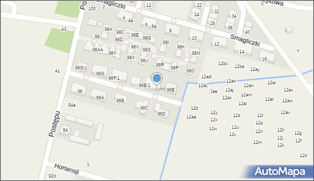 Nowa Wola, Postępu, 96E/4, mapa Nowa Wola