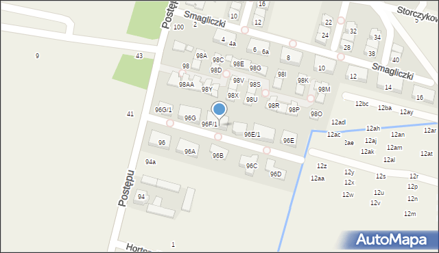 Nowa Wola, Postępu, 96F/3, mapa Nowa Wola