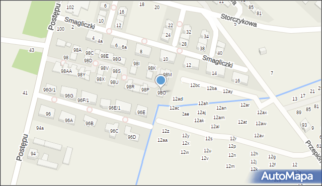 Nowa Wola, Postępu, 98O, mapa Nowa Wola