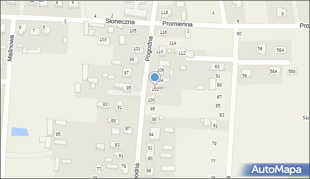 Nowe Aleksandrowo, Pogodna, 102, mapa Nowe Aleksandrowo