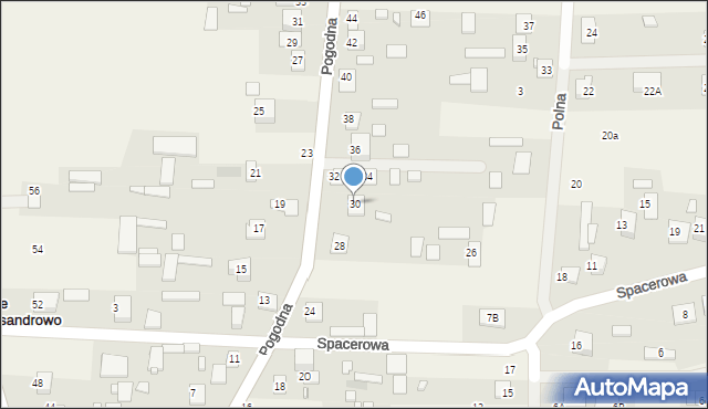 Nowe Aleksandrowo, Pogodna, 30, mapa Nowe Aleksandrowo