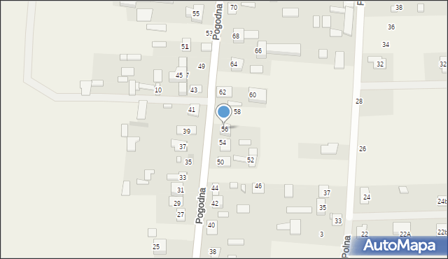 Nowe Aleksandrowo, Pogodna, 56, mapa Nowe Aleksandrowo