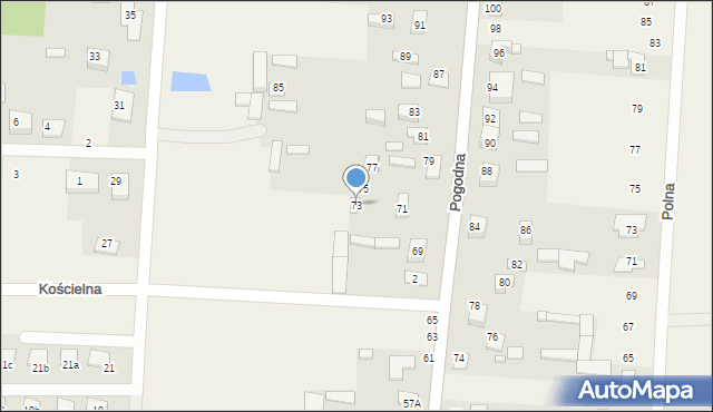 Nowe Aleksandrowo, Pogodna, 73, mapa Nowe Aleksandrowo