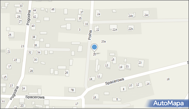 Nowe Aleksandrowo, Polna, 20, mapa Nowe Aleksandrowo