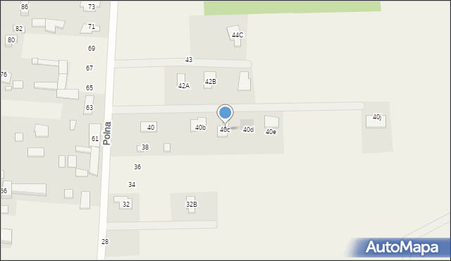 Nowe Aleksandrowo, Polna, 40c, mapa Nowe Aleksandrowo
